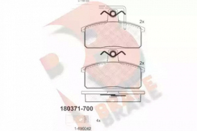 R BRAKE rb0371700 -  Комплект тормозных колодок, дисковый тормоз